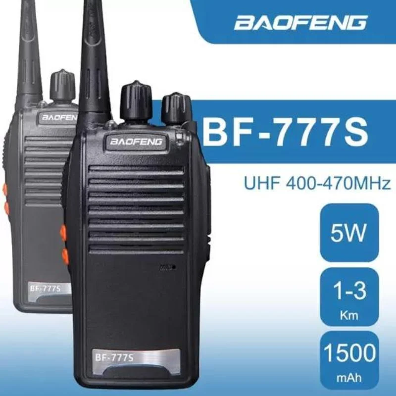 Imagem 4 de 5 do produto Kit 10 Rádios Comunicação Walk Talk Baofeng Bf-777s Uhf Vhf