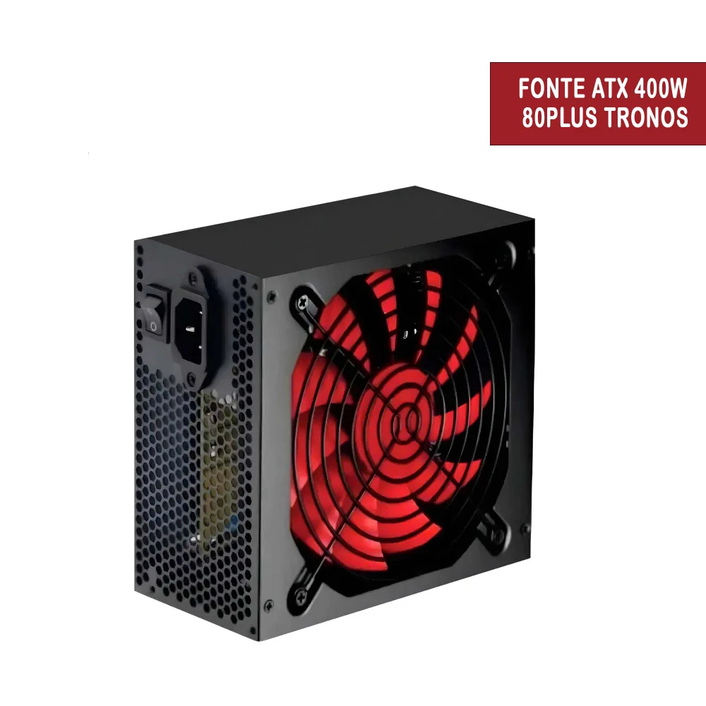 Fonte De Alimentação 400w Tronos 80 Plus Bronze Bivolt Gamer Preto
