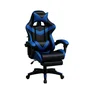 Cadeira De Escritório Gamer Nitro Azul Ergonômica Couro Sintético Reclinável Altura Ajustável Apoio Pés