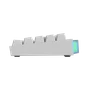 Teclado Mecanico 60% PCyes Shiyan White Ghost RGB - Switch Red - Tpshwgrd