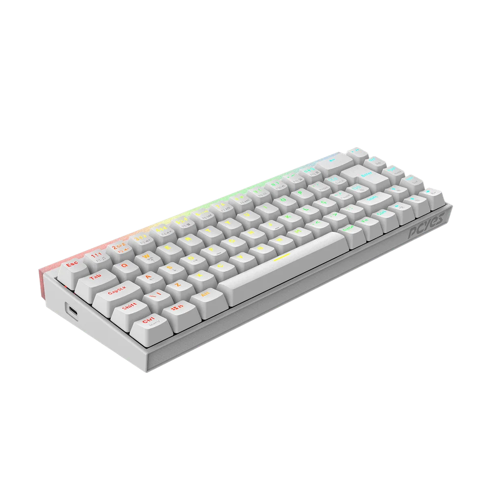 Teclado Mecanico 60% PCyes Shiyan White Ghost RGB - Switch Red - Tpshwgrd Teclado Mecanico 60% PCyes Shiyan White Ghost RGB - Switch Red - Tpshwgrd