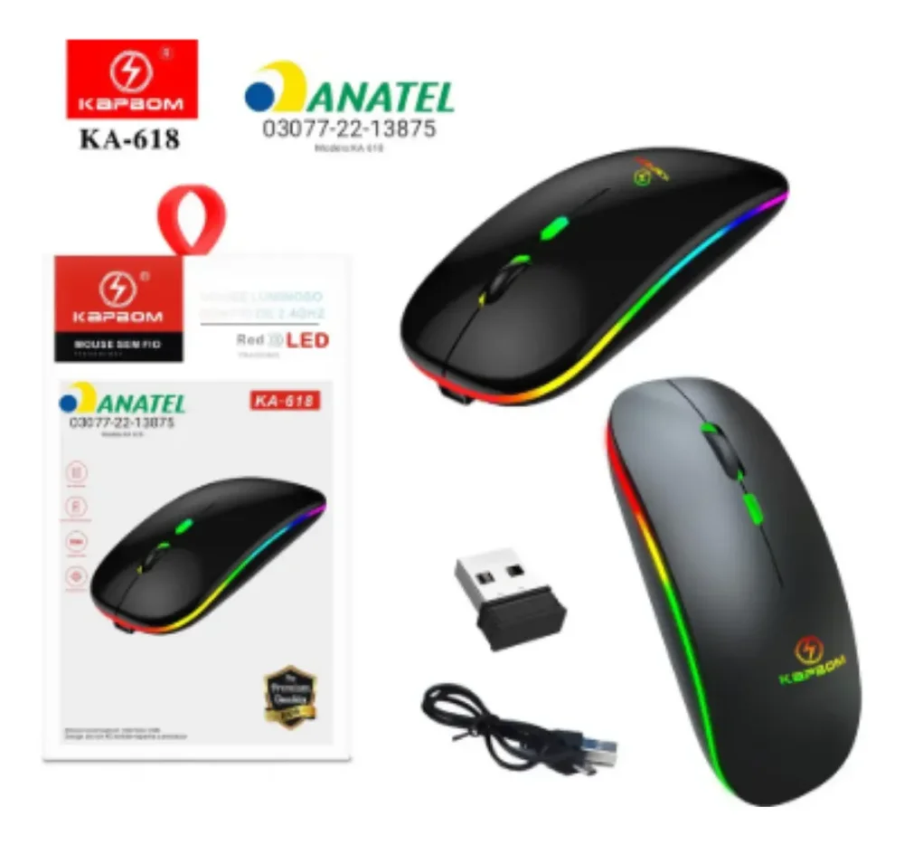 Imagem 5 de 5 do produto Mouse Bluetooth 2.4ghz Ka-618 - Kapbom