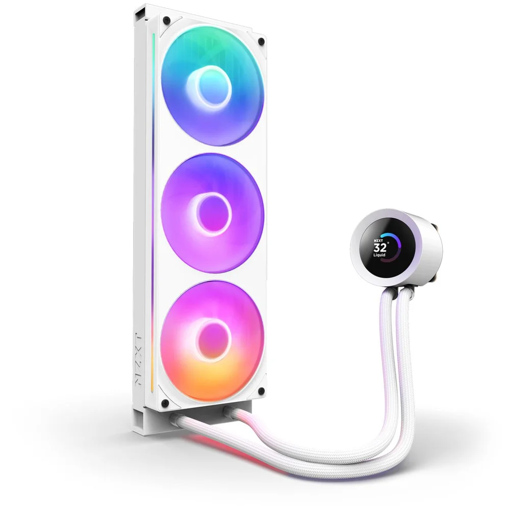 Water Cooler 360mm Nzxt Kraken Plus 360 RGB V2, Display Lcd, White - Rl-kr360-w2 7