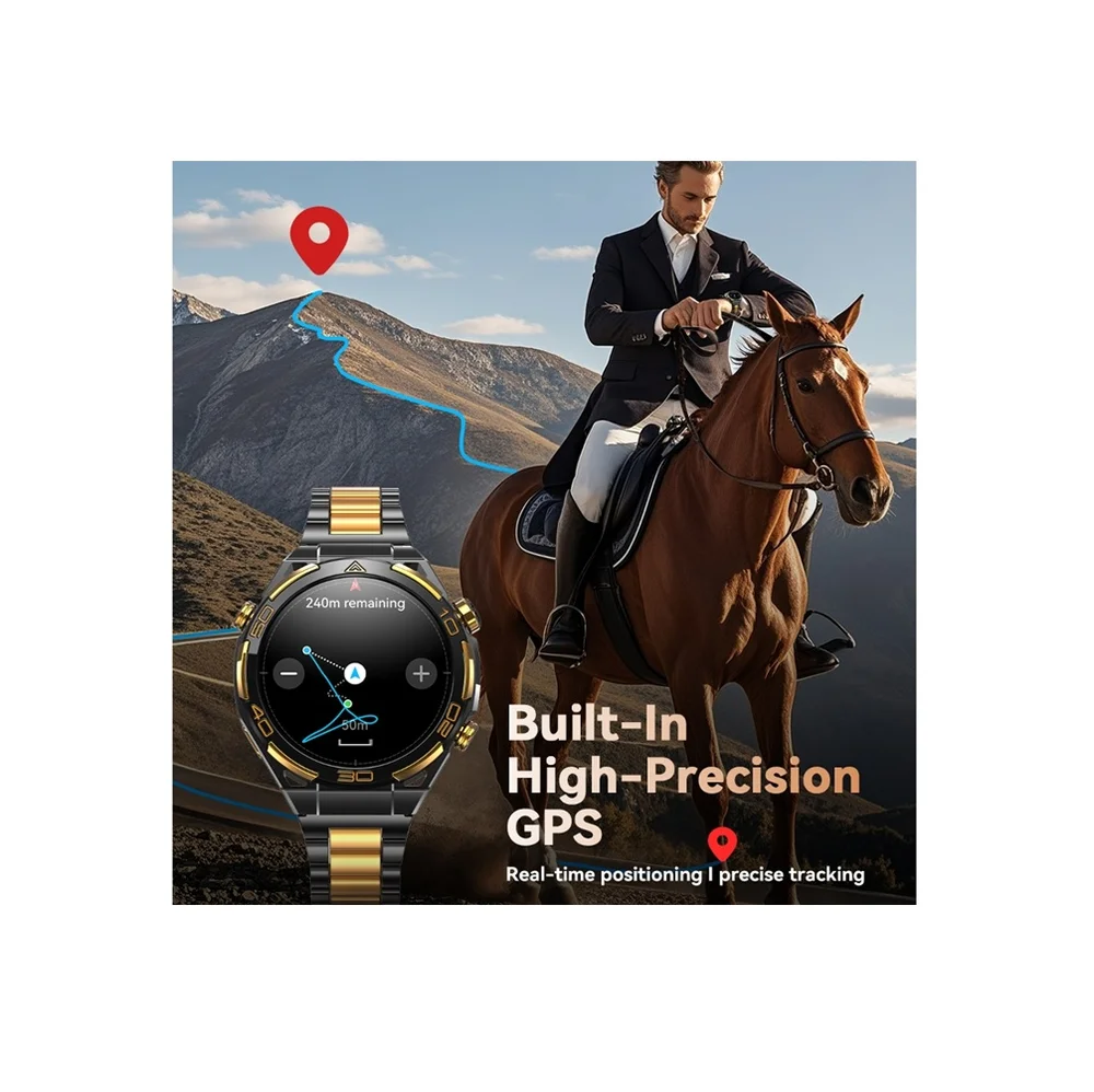 Imagem 3 de 5 do produto Smartwatch Blackview W90 Pro, Gps Integrado Tela 1.43 Chamadas Notificações App Bateria 900mah Preto
