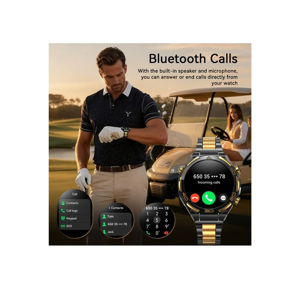 Imagem 4 de 5 do produto Smartwatch Blackview W90 Pro, Gps Integrado Tela 1.43 Chamadas Notificações App Bateria 900mah Preto