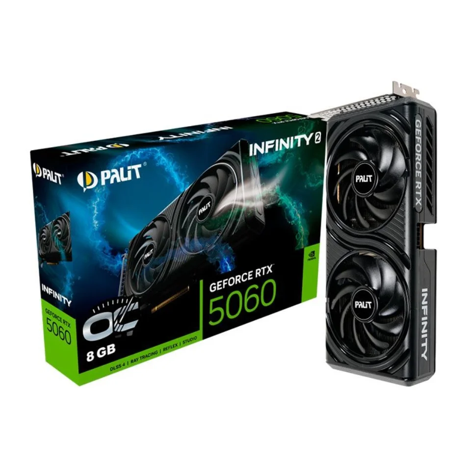 Gpu Palit RTX 5060 8GB Infinity 2 Oc, Gddr7, 128-bits, 3x Dp / 1x HDMI - Ne75060v19p1-gb2063l Gpu Palit RTX 5060 8GB Infinity 2 Oc, Gddr7, 128-bits, 3x Dp / 1x HDMI - Ne75060v19p1-gb2063l