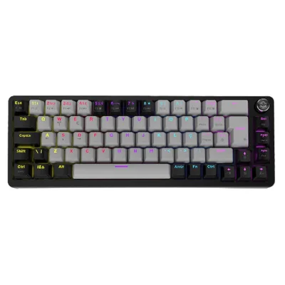 Teclado Mecanico Gamer 65% PCyes Mecka Black Vulcan - Switch Red - LED Rainbow