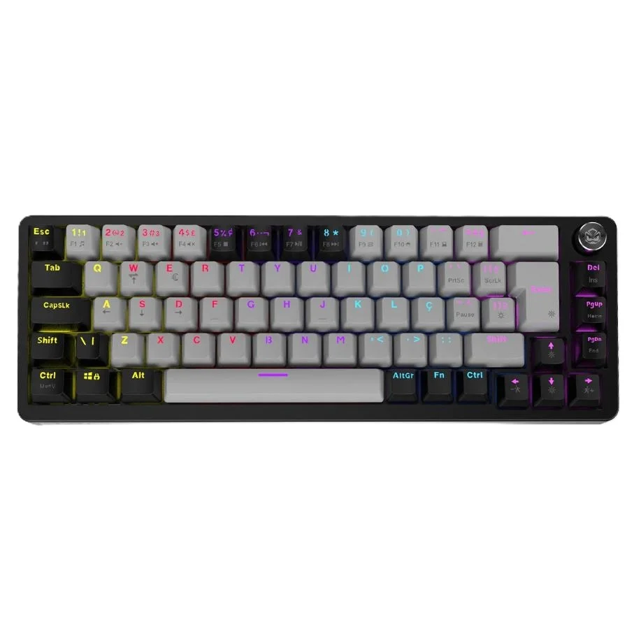 Teclado Mecanico Gamer 65% PCyes Mecka Black Vulcan - Switch Red - LED Rainbow Teclado Mecanico Gamer 65% PCyes Mecka Black Vulcan - Switch Red - LED Rainbow