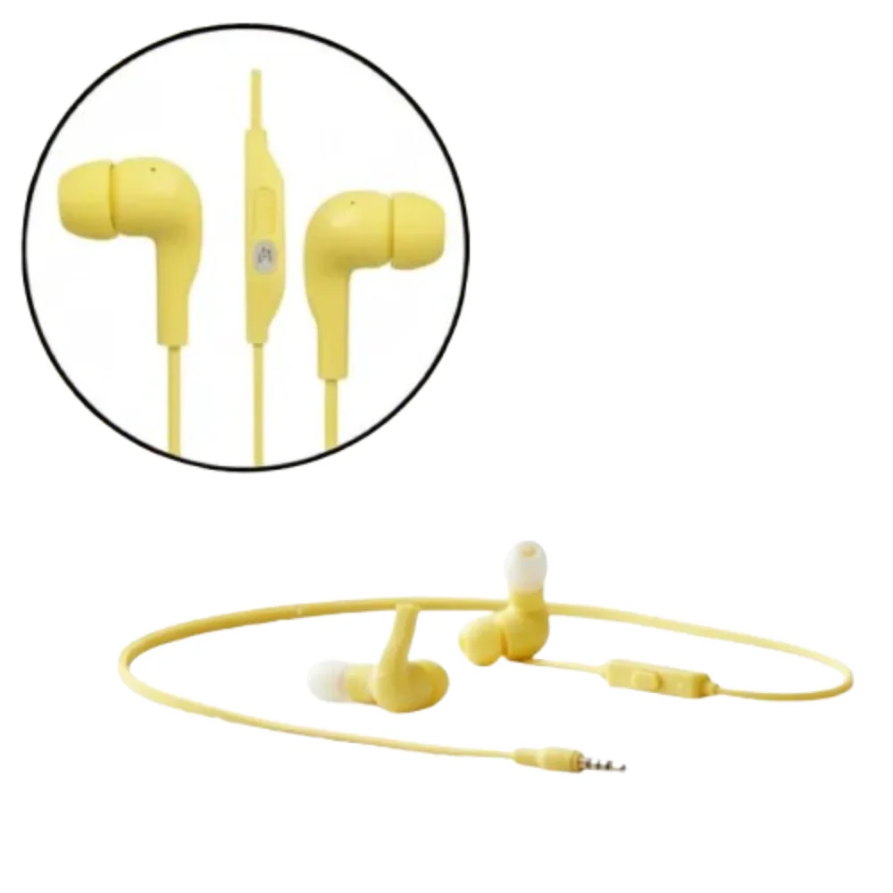 Imagem 3 de 5 do produto Fone De Ouvido Kapbom Ka-833 Com Fio E Microfone Amarelo