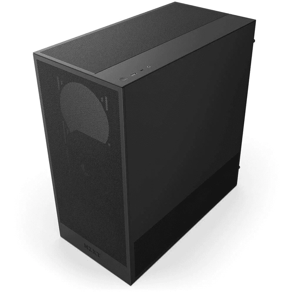 Gabinete Gamer Nzxt H5 Flow Mid Tower Vidro Temperado Atx Black Sem Fonte Com 2 Fans