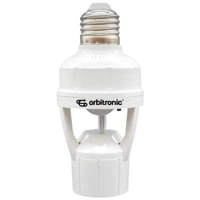 Sensor De Presença P/lâmpada Soquete E27 C/fotocélula Orbitronic