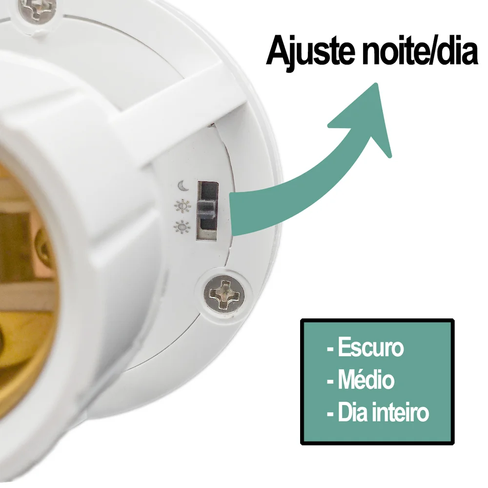 Imagem 3 de 5 do produto Sensor De Presença P/lâmpada Soquete acende e apaga sozinho Bivolt E27