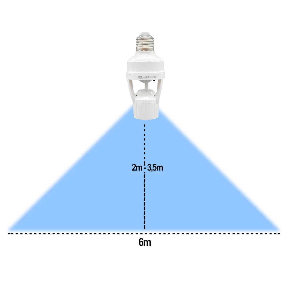 Imagem 5 de 5 do produto Sensor De Presença P/lâmpada Soquete acende e apaga sozinho Bivolt E27
