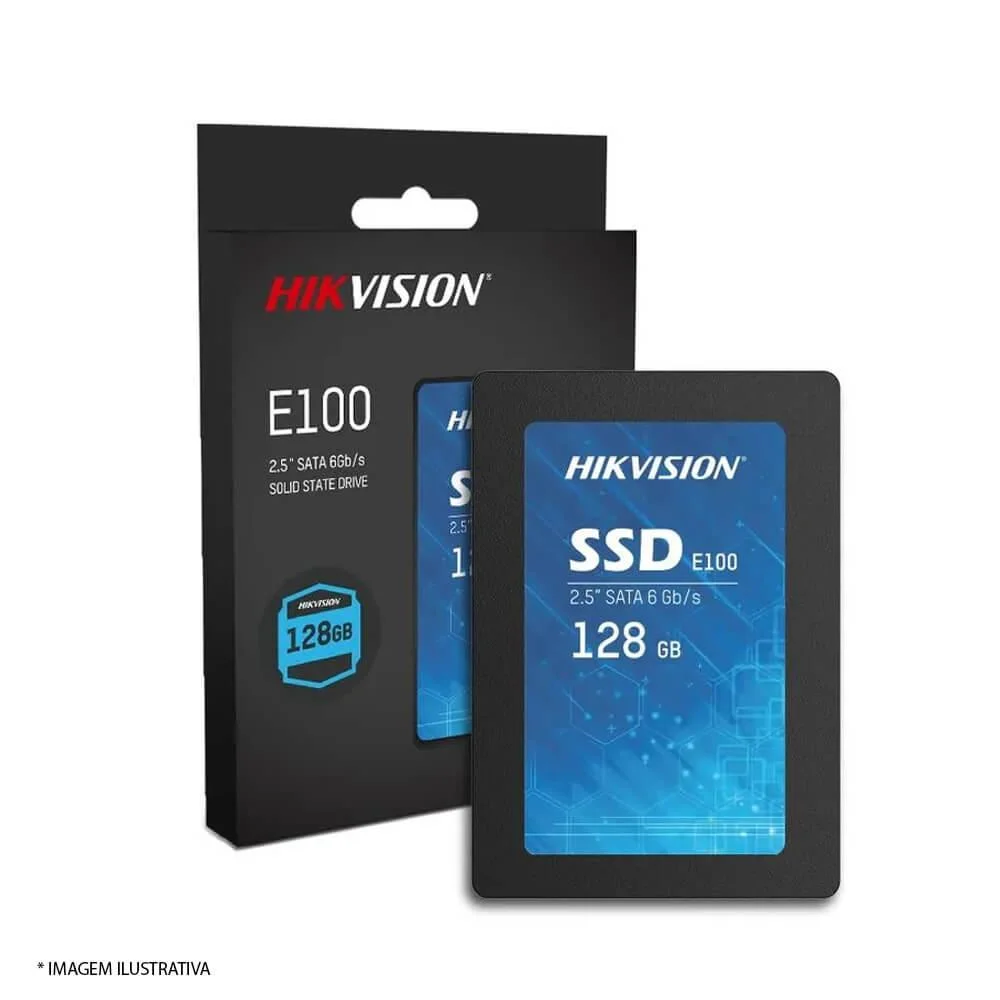 Imagem 2 de 2 do produto SSD Hikvision E100 128GB Sata3 2.5 Hkm128s22a