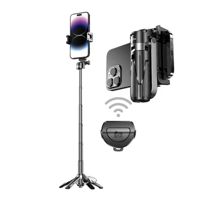 Suporte Tripé Para Celular Com Controle Remoto Bastão Selfie Altura Ajustável Oberon Or-1684