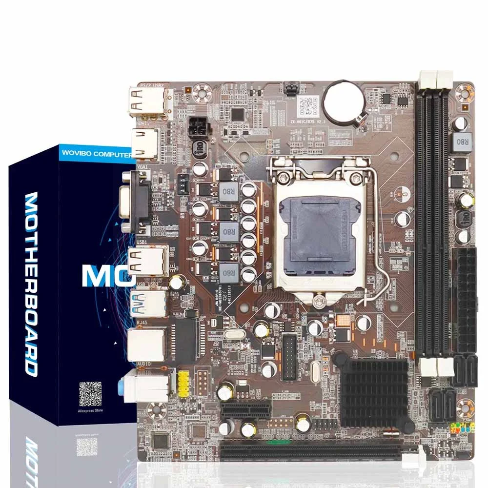 Placa-mãe Wovibo B75 LGA 1155 Memoria Ddr3 Suporte A i3 i5 i7 4