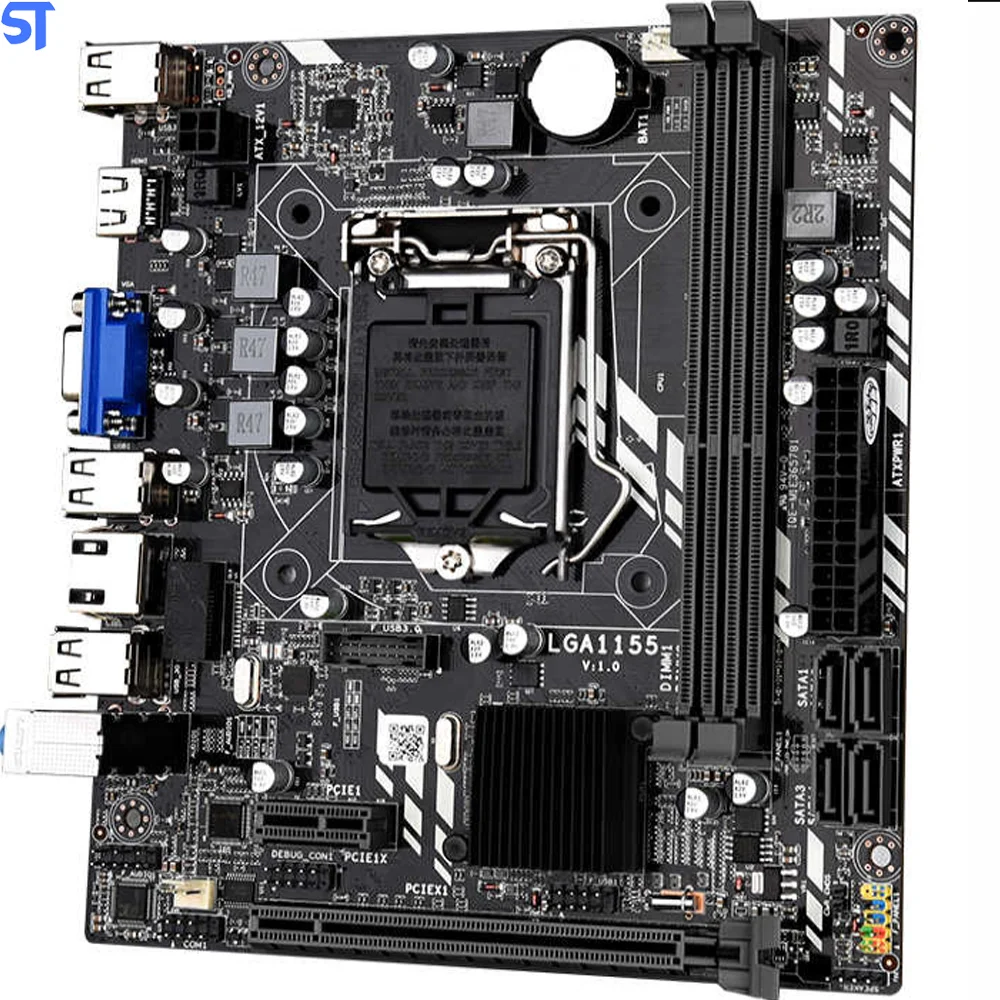 Placa Mãe Daixu H61 Socket LGA  1155 Para i3 i5 i7  Ddr3- Capacidade De Memória De Até 16 Gb 6