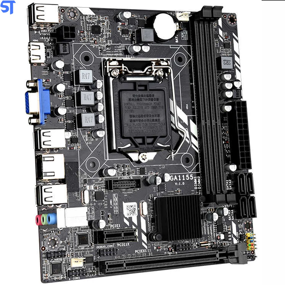 Placa Mãe Daixu H61 Socket LGA  1155 Para i3 i5 i7  Ddr3- Capacidade De Memória De Até 16 Gb 7