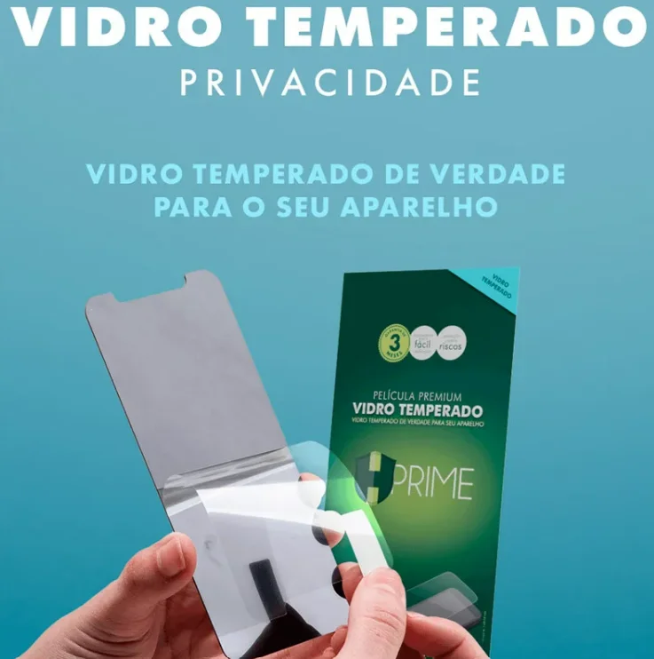 Imagem 2 de 5 do produto Película Hprime Vidro Temperado Privacidade Apple Iphone 16 Pro Max