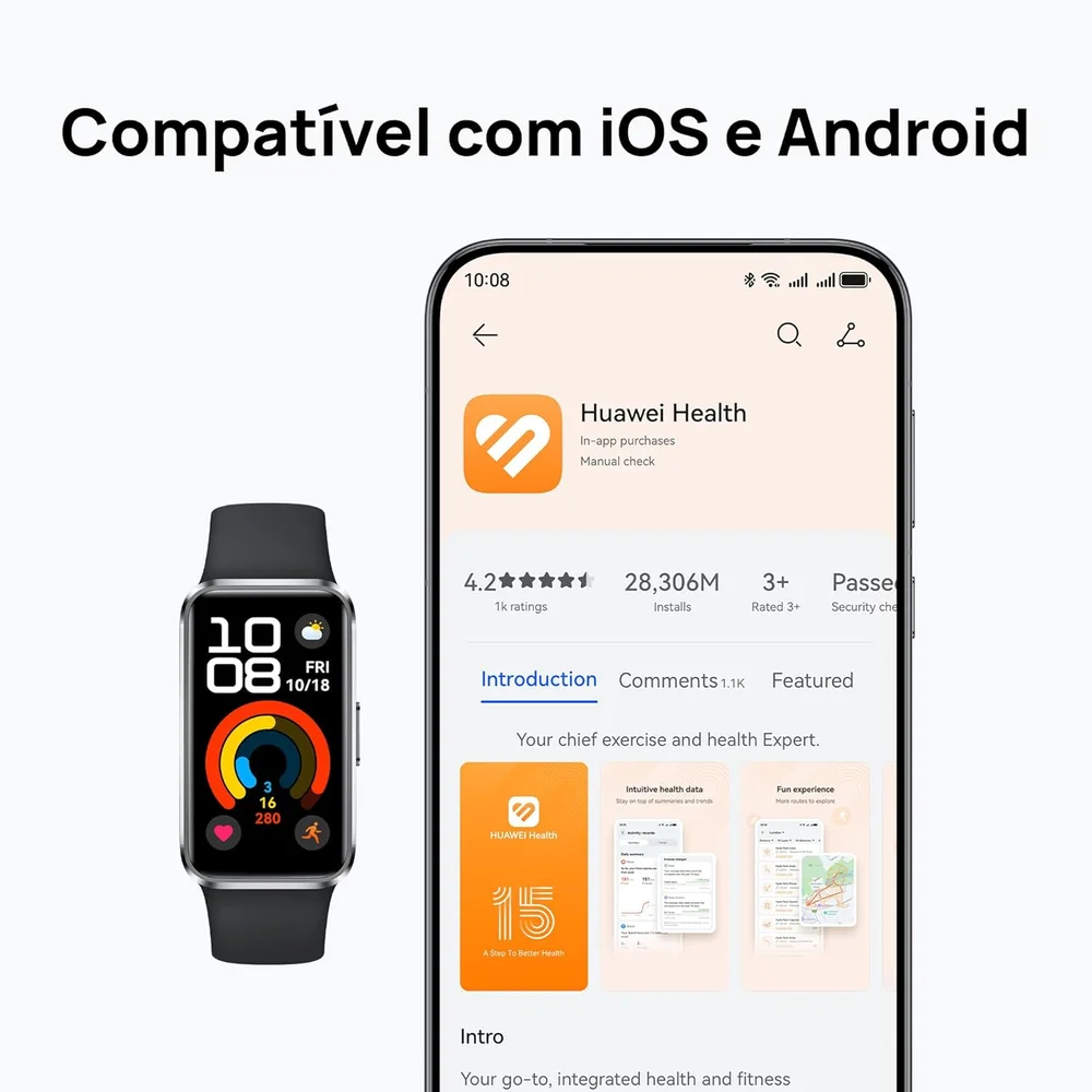 Imagem 5 de 5 do produto Relógio Smartwatch Huawei Band 10 (rosa) Versão Global