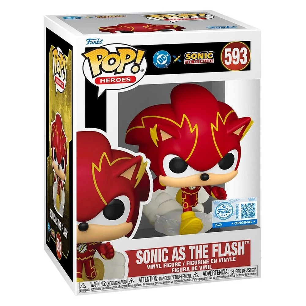 Imagem 2 de 3 do produto Funko Pop Heroes Dc X Sonic The Hedgehog Exclusive - Sonic As The Flash 593