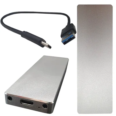 Case Externa Portatíl Para Hd SSD M.2 Sata Em Alumínio Com Cabo Usb-c/usb 3.1-cinza