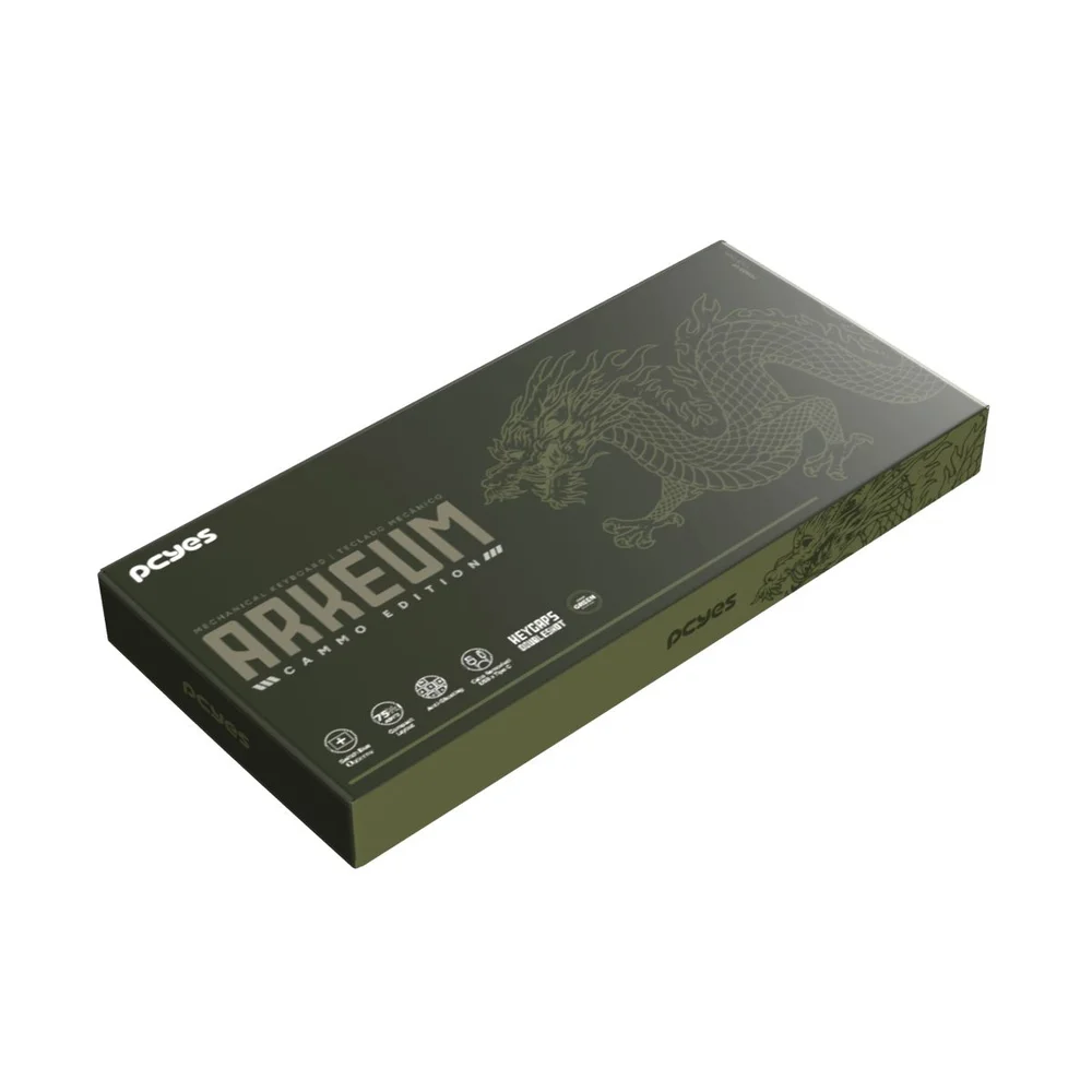 Imagem 3 de 5 do produto Teclado Mecanico 75% PCyes Arkeum - Cammo Edition - Switch Blue - Akcm75bbr