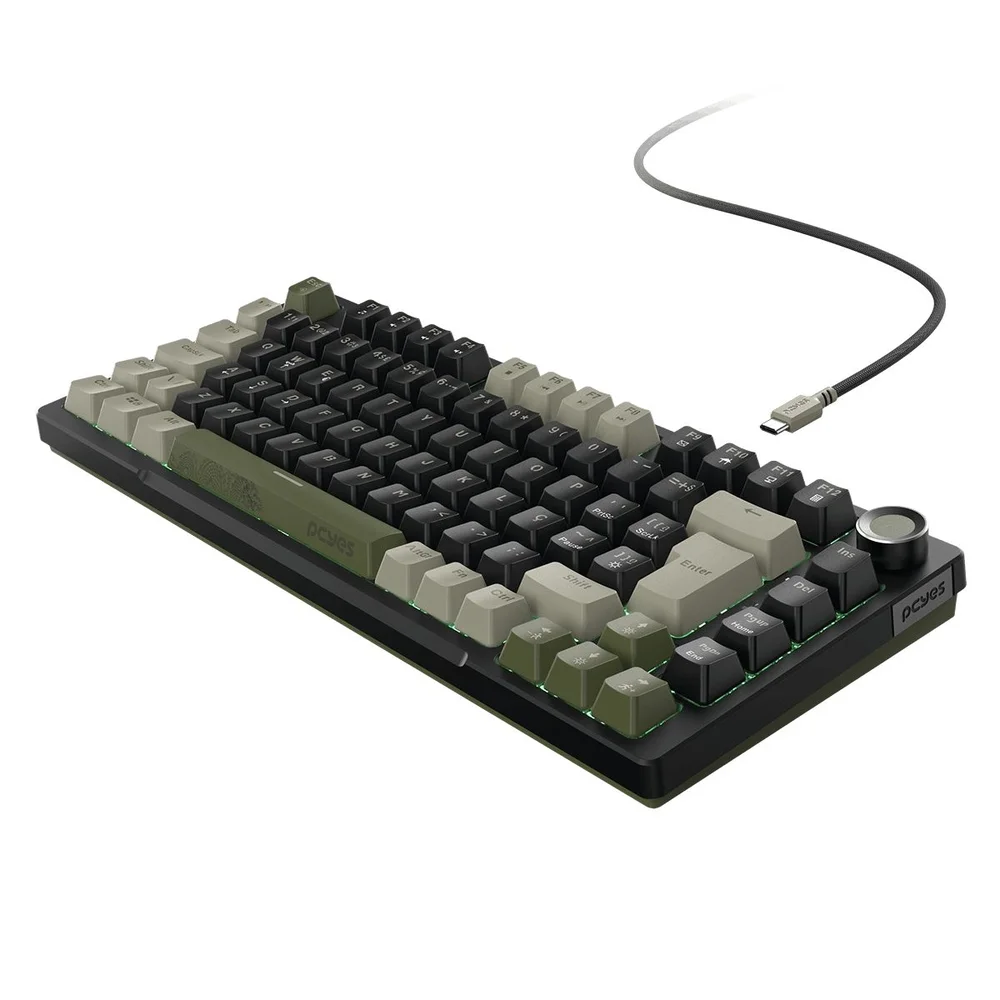 Imagem 4 de 5 do produto Teclado Mecanico 75% PCyes Arkeum - Cammo Edition - Switch Blue - Akcm75bbr