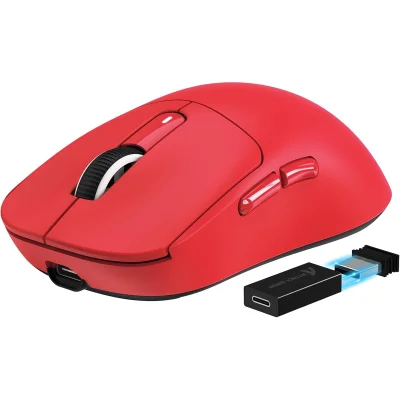 Mouse Gamer Attack Shark X3 Pro 4k/8k Wireless Tri-mode Paw3395 26.000 Dpi, Vermelho