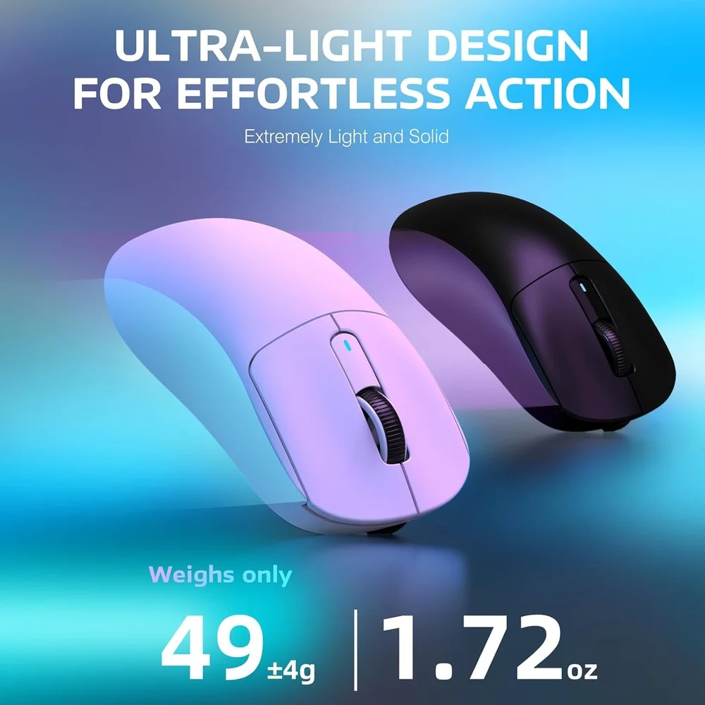 Imagem 4 de 5 do produto Mouse Gamer Attack Shark X3 Pro 4k/8k Wireless Tri-mode Paw3395 26.000 Dpi, Branco