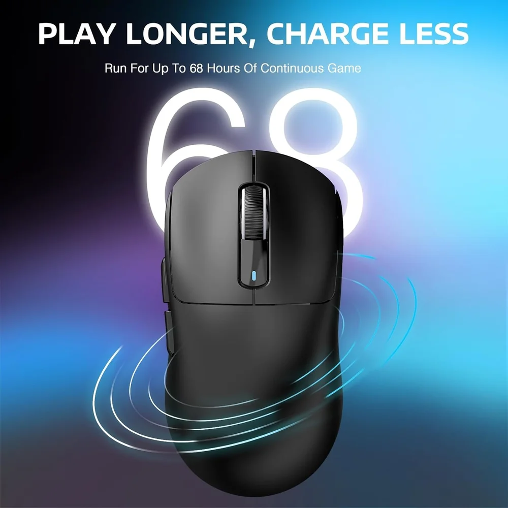 Imagem 3 de 5 do produto Mouse Gamer Attack Shark X3 Pro 4k/8k Wireless Tri-mode Paw3395 26.000 Dpi, Preto
