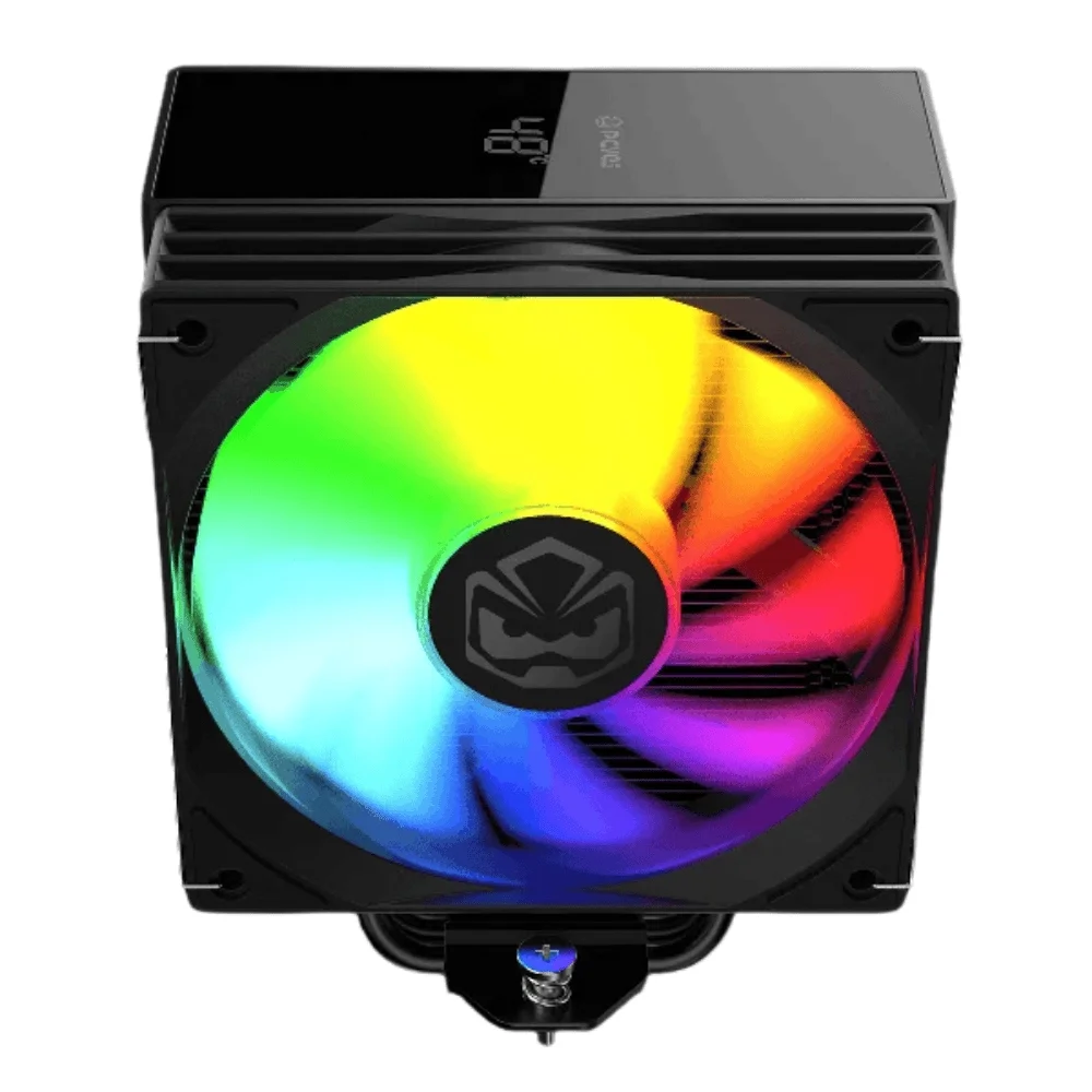 Imagem 4 de 5 do produto Cooler Para Processador PCyes Duley Black Vulcan ARGB Com Display Tdp 180w - Acdlybv