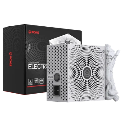 Fonte Gamer PCyes Electro V2 650w White Ghost 80 Plus Bronze - Elecv2wg650w