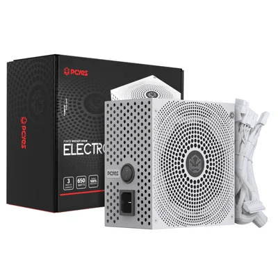 Fonte Gamer PCyes Electro V2 650w White Ghost 80 Plus Bronze - Elecv2wg650w