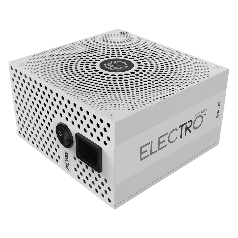 Imagem 5 de 5 do produto Fonte Gamer PCyes Electro V2 650w White Ghost 80 Plus Bronze - Elecv2wg650w