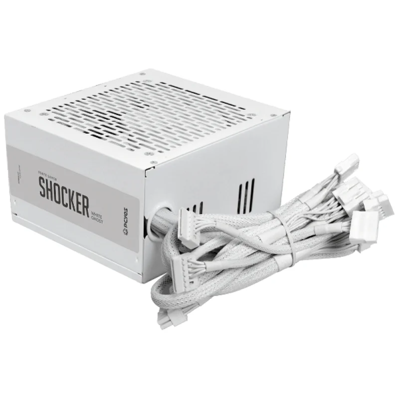 Imagem 4 de 5 do produto Fonte Gamer PCyes Shocker 600w White Ghost 80 Plus Standard - Pf600shwg
