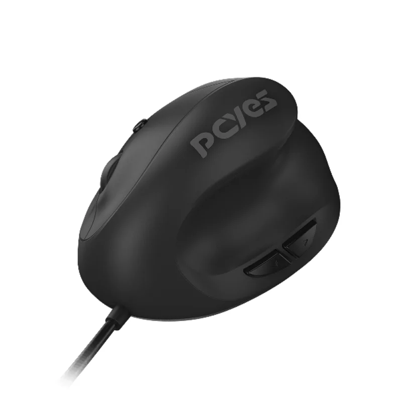 Imagem 2 de 5 do produto Mouse Ergonomico PCyes Rest 2400dpi Silent Click Cabo 1,8m - Mrsc01