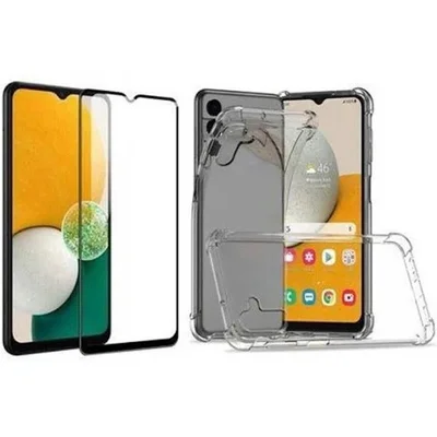 Película Vidro Em 3d + Capinha Transparente Samsung Galaxy A14 Anti Impacto