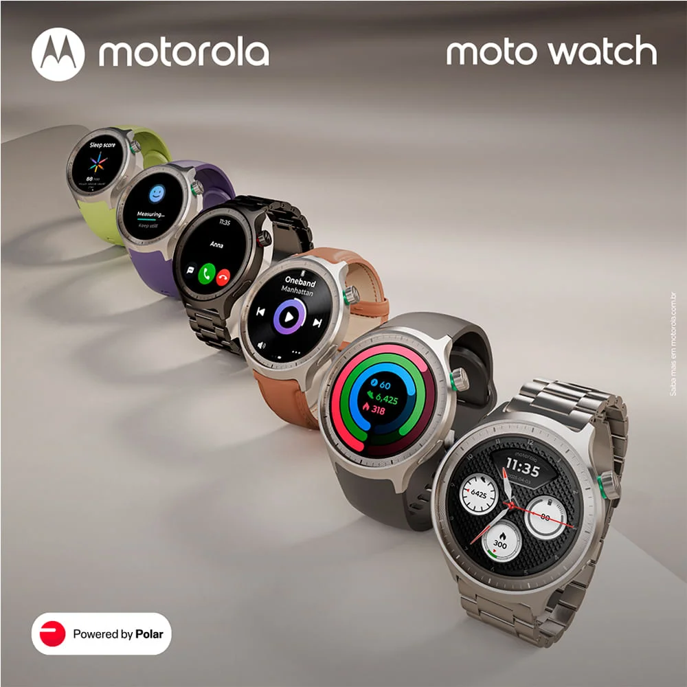 Smartwatch Moto Watch Preto Powered By Polar, Display OLED 1.4” 47mm, Resistência À Água, Gps E... 5