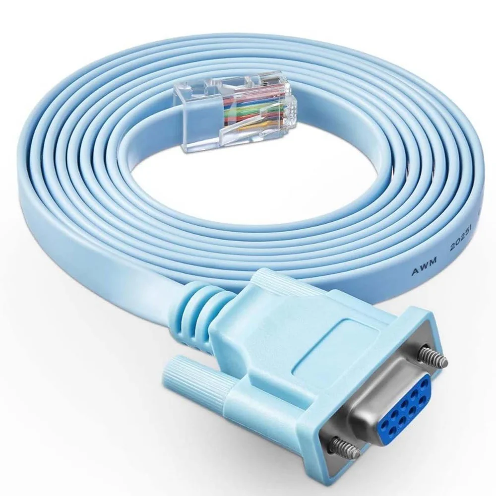 Imagem 3 de 3 do produto Cabo Console Para Hp 3 Com Cisco Rj45 X Db9 Fêmea Azul Claro
