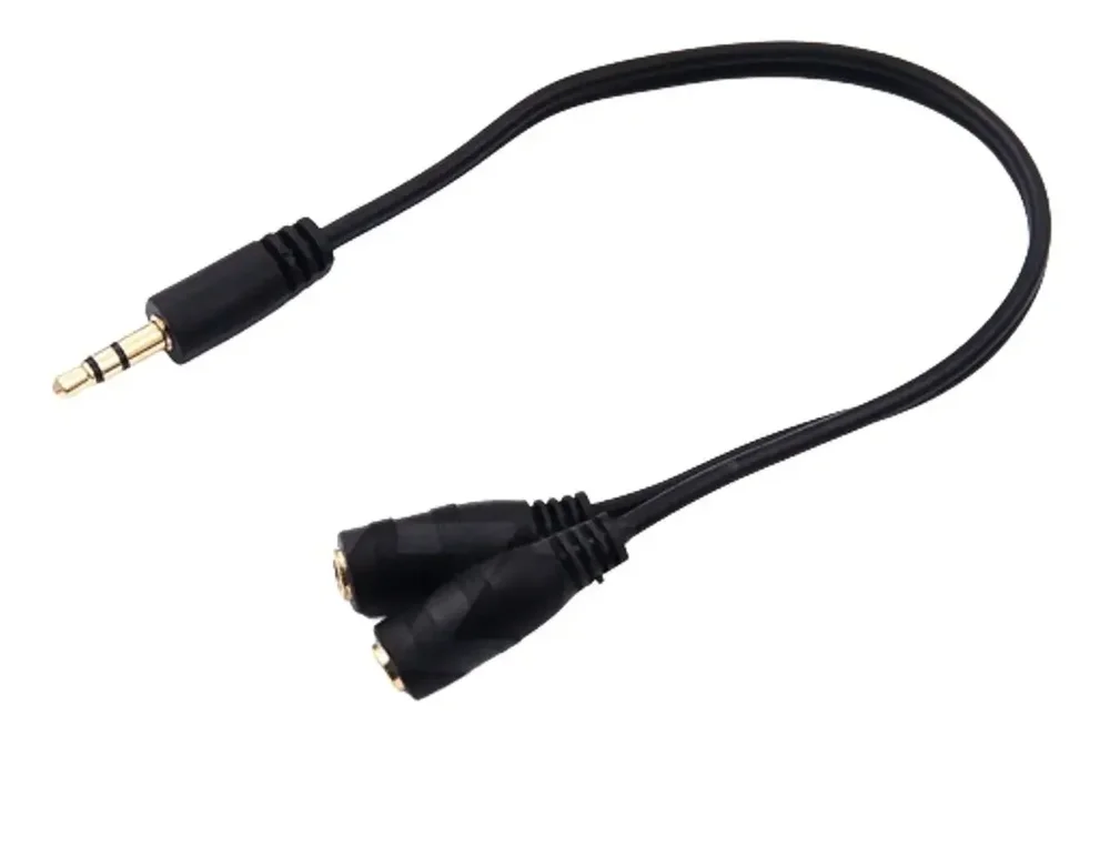Imagem 2 de 3 do produto Cabo P2 Y Duplas Portas De Áudio