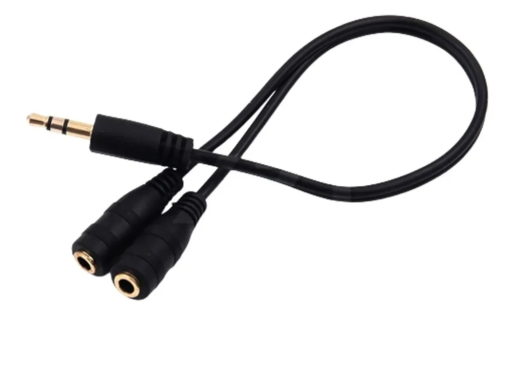 Imagem 3 de 3 do produto Cabo P2 Y Duplas Portas De Áudio