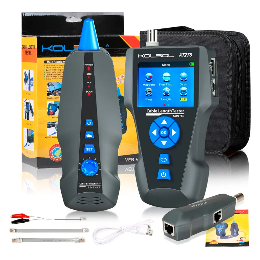 Imagem 3 de 5 do produto Testador De Cabo De Rede Multiuso Com Rastreador Lcd Nf-8601s Noyafa