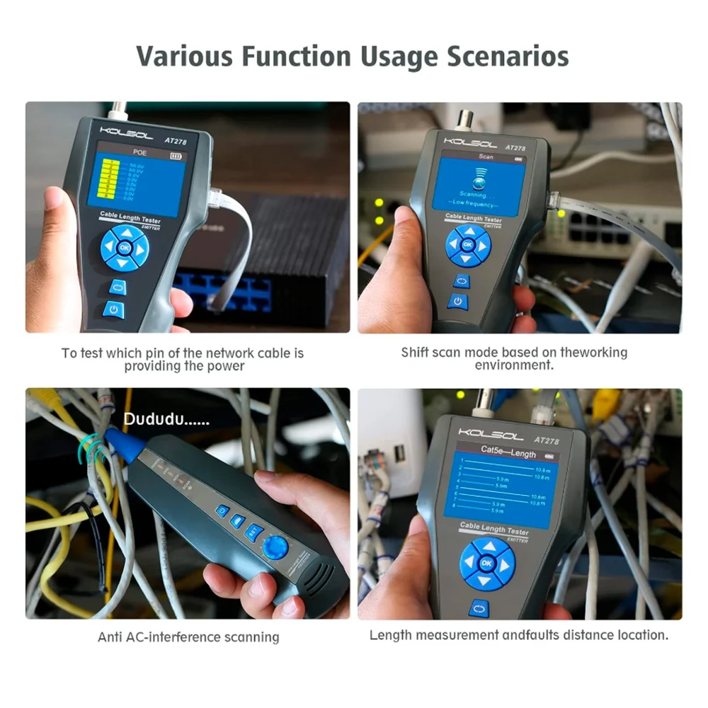 Imagem 5 de 5 do produto Testador De Cabo De Rede Multiuso Com Rastreador Lcd Nf-8601s Noyafa