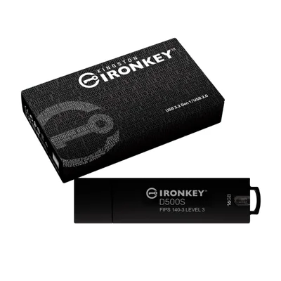 Pen Drive  16gb Usb 3.2 Ironkey D500 Fips140-3  260mbs Leit Ikd500s/16gb Kingston
