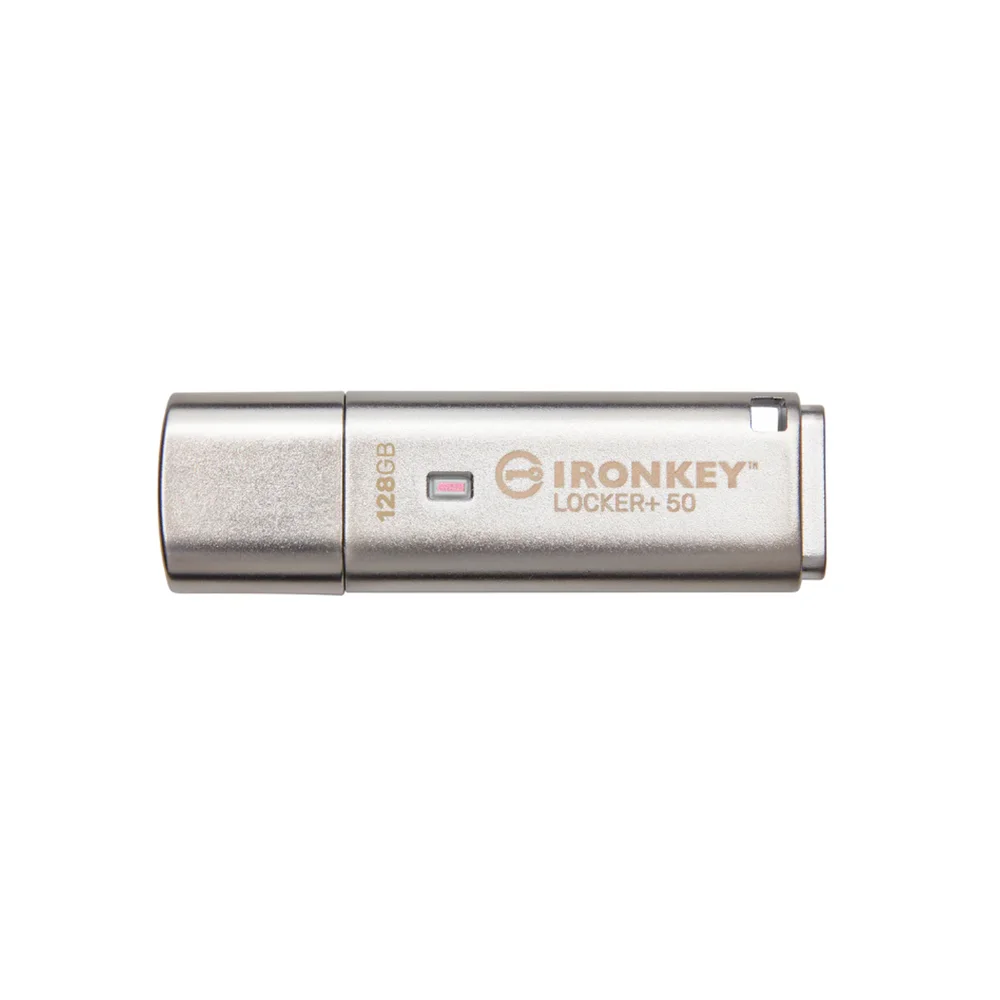 Imagem 4 de 5 do produto Pen Drive 128GB Usb 3.2  Crip Ironkey  Locker+ 50 145mbs Lei Iklp50/128GB Kingston