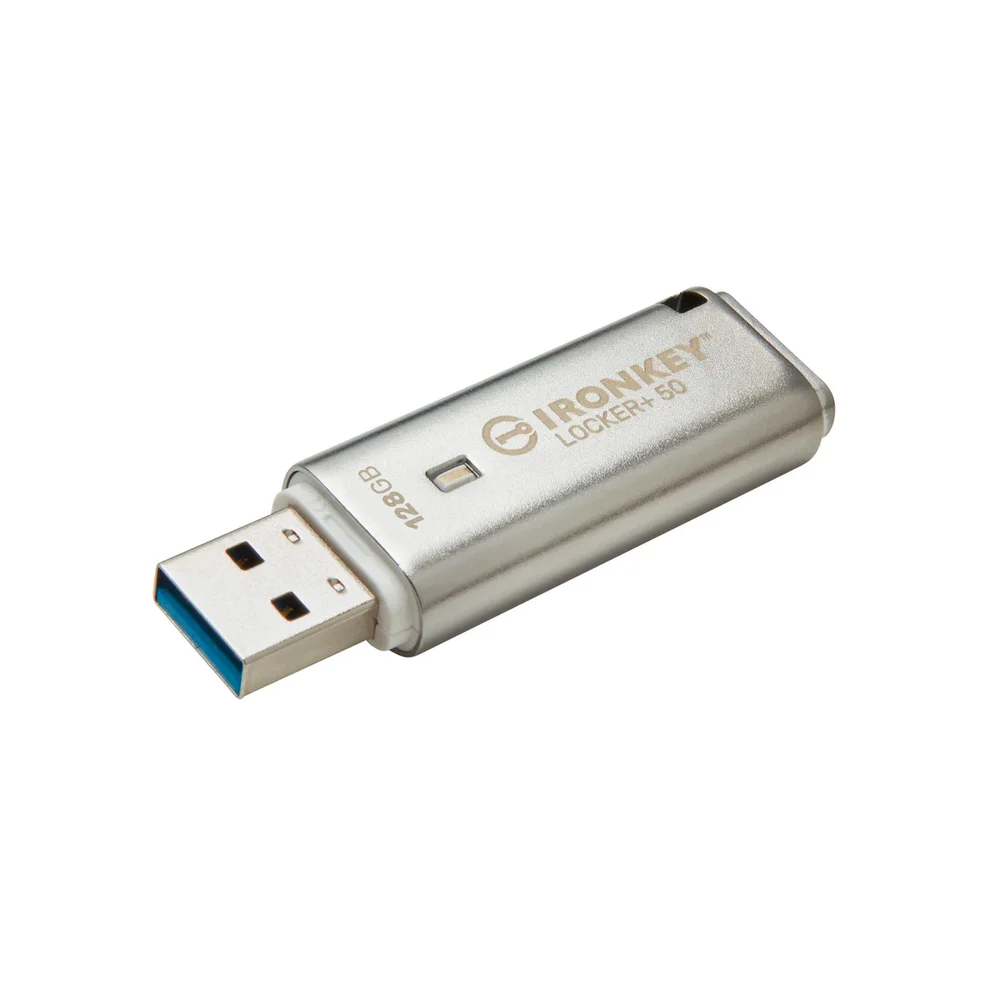 Imagem 5 de 5 do produto Pen Drive 128GB Usb 3.2  Crip Ironkey  Locker+ 50 145mbs Lei Iklp50/128GB Kingston