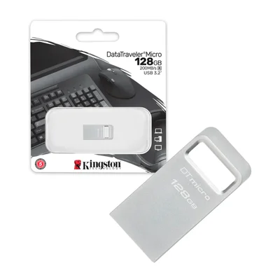 Pen Drive 128GB Usb 3.2 Datatraveler Micro 200mbs Leit Dtmc3g2/128GB Kingston