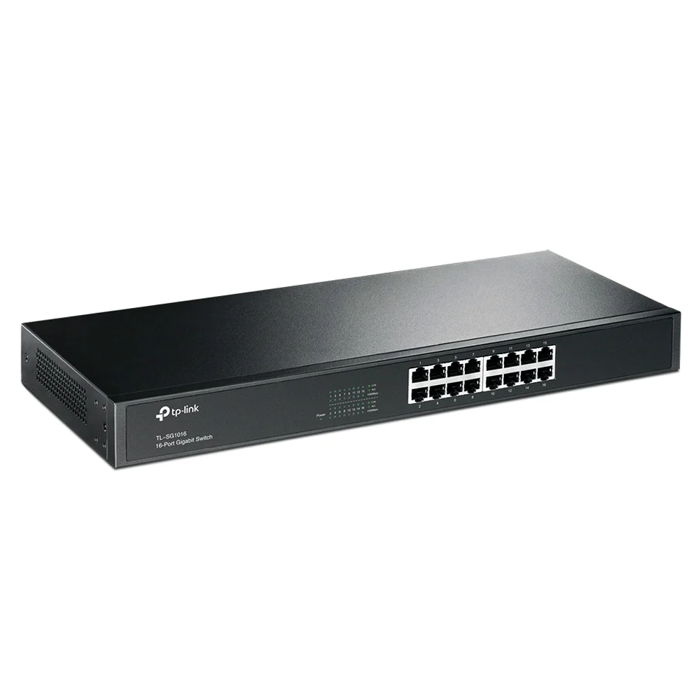 Imagem 2 de 3 do produto Switch 16 Portas 10/100/1000 Gigabit Rack Auto Gerenciavel Tl-sg1016 Tp Link