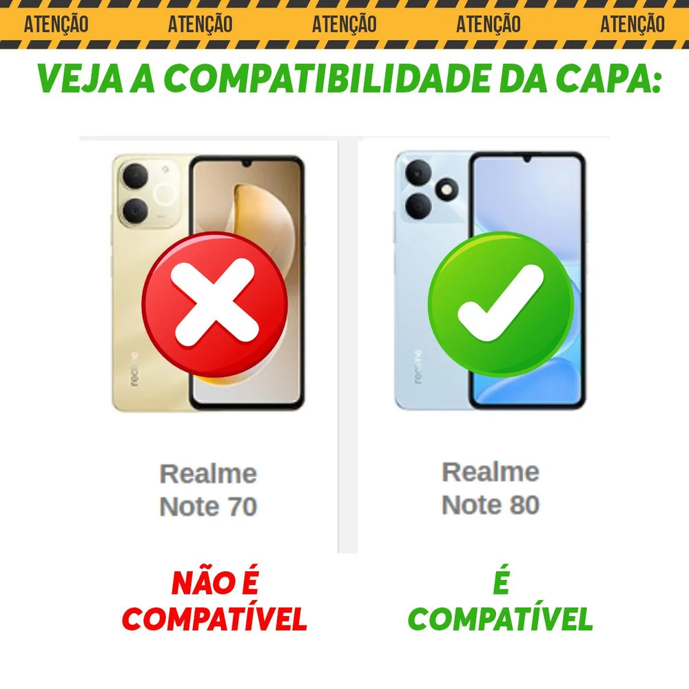 Imagem 5 de 5 do produto Capa Militar P/ Realme Note 80 - Capinha Case Protetora Anti Impacto Queda Armadura Resistente